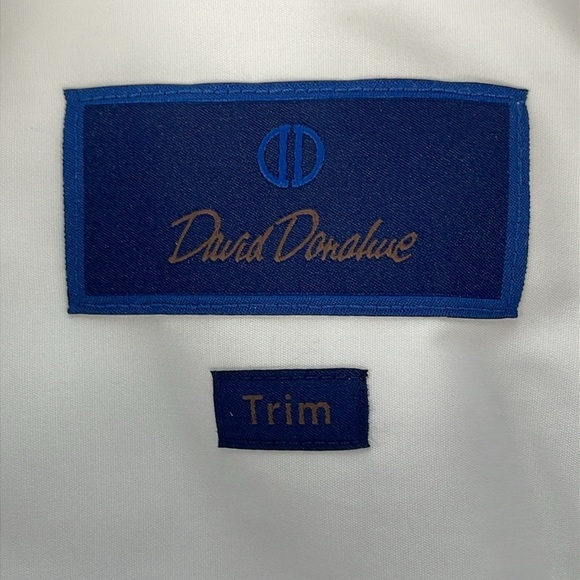 NWT David Donahue Trim Fit 18 Pleated Bib Front Formal Shirt White Sz 17.5 - Picture 6 of 13